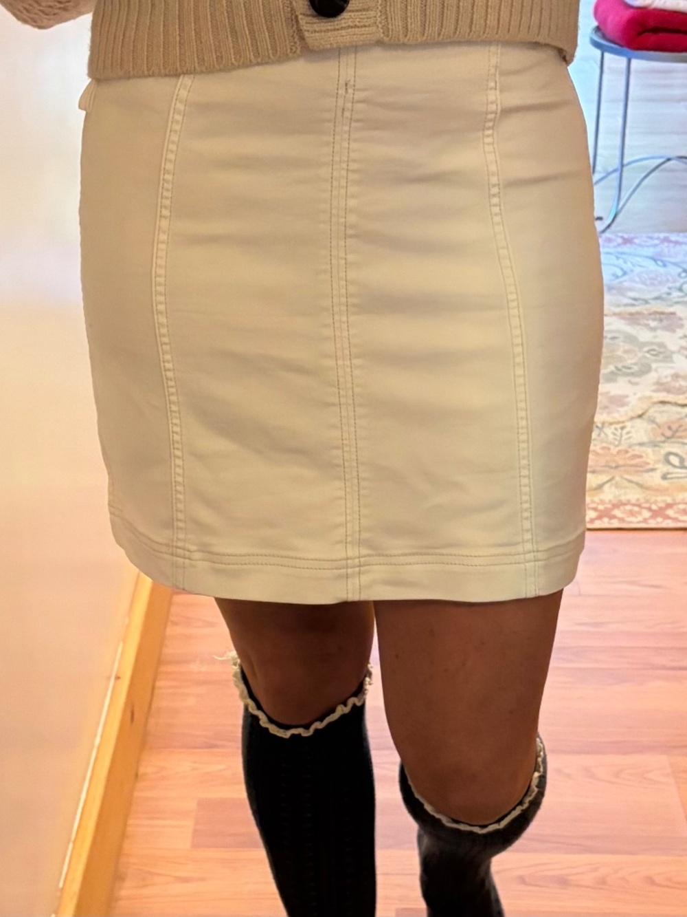 Free People Mini Skirt White 8